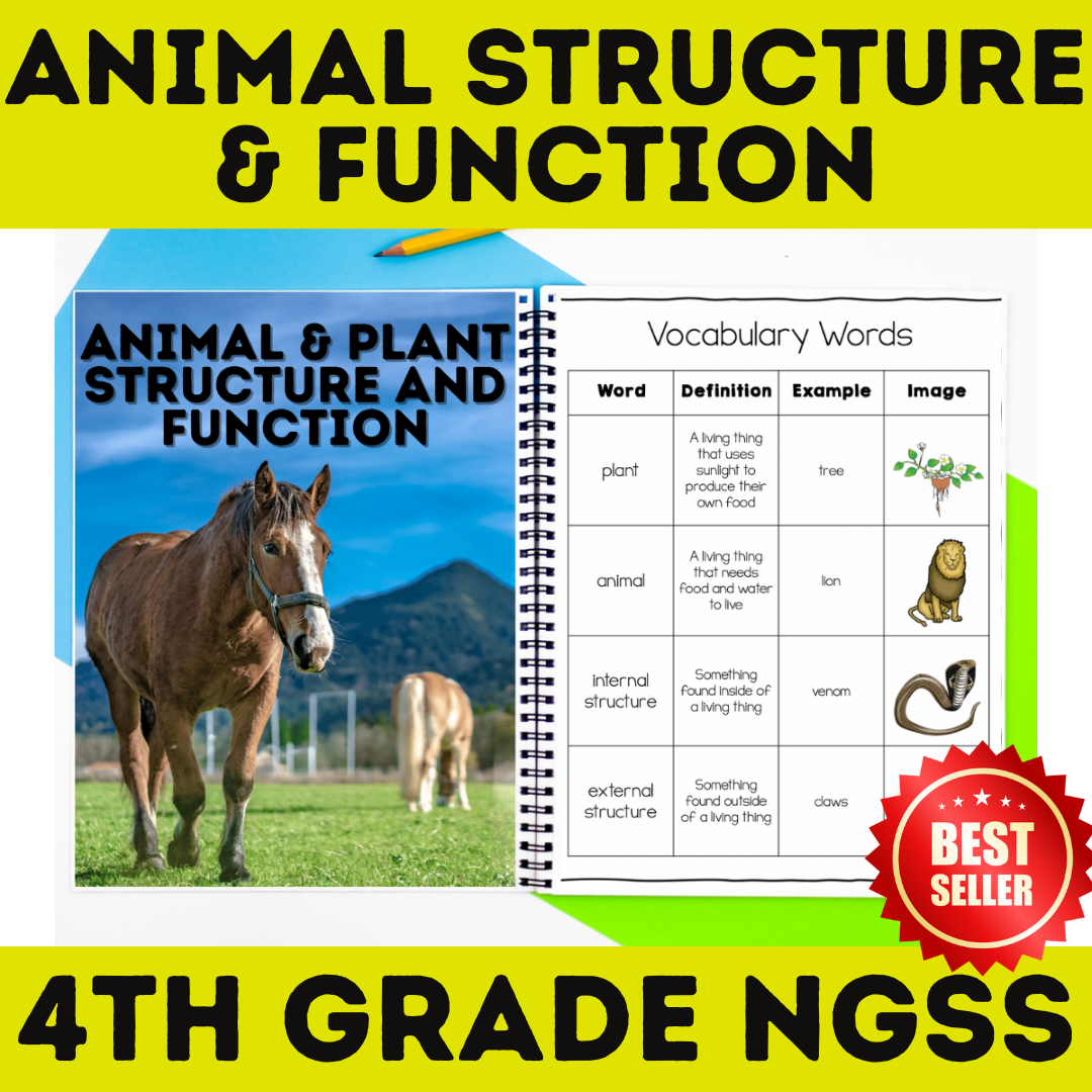 Animal and Plant Structure and Function 4th Grade Unit – NGSS