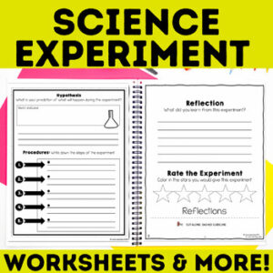 Science Experiment Worksheets or Science Lab Report - Scientific Inquiry Writing