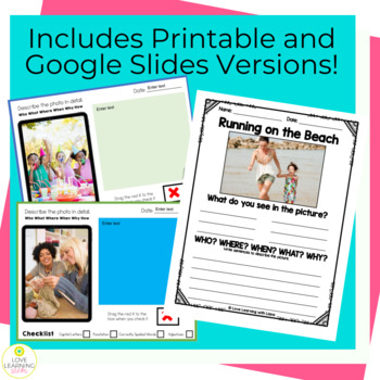 Picture Writing Prompts Practice for ESL ELL SPED 1st grade Digital and PDF - Image 2