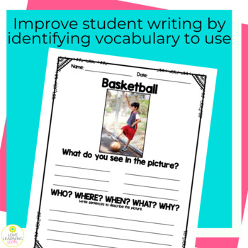 Picture Writing Prompts Practice for ESL ELL SPED 1st grade Digital and PDF - Image 4