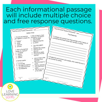 Atoms Molecules and Elements Reading Comprehension Google Slides Easel MS-PS1-1 - Image 3
