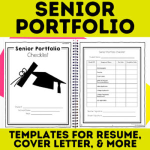 Senior Portfolio: Templates for Autobiography Resume Cover Letter and More!
