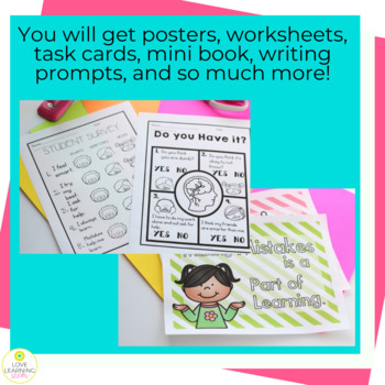 Growth Mindset Lessons Activities Review Worksheets for 1st Grade Easel Digital - Image 2