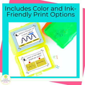 4th Grade Light and Sound Waves Information Task Cards Review Activity Games - Image 2